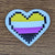 Pixel Heart Pride Stickers - Nonbinary - Gifts