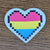 Pixel Heart Pride Stickers - Pansexual - Gifts