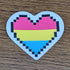Pixel Heart Pride Stickers - Pansexual - Gifts