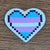 Pixel Heart Pride Stickers - Transgender - Gifts