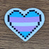 Pixel Heart Pride Stickers - Transgender - Gifts
