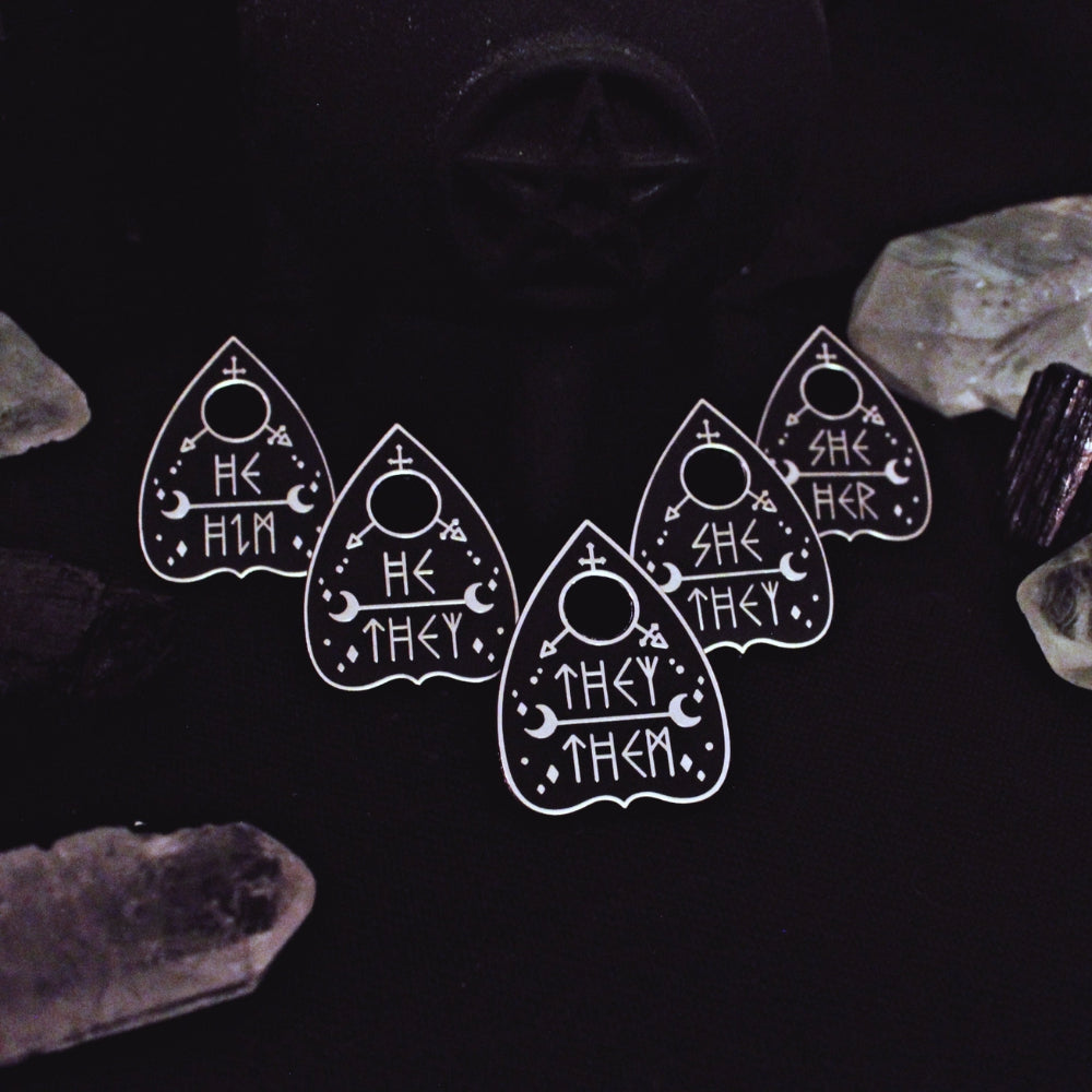Planchette Pronoun Pins - Gifts
