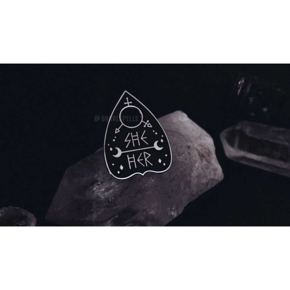 Planchette Pronoun Pins - She/Her - Gifts
