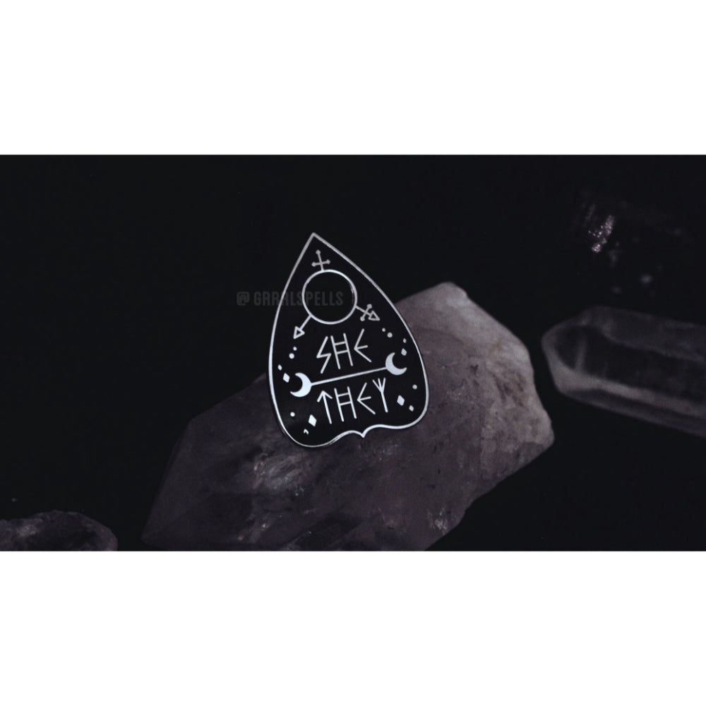 Planchette Pronoun Pins - She/They - Gifts