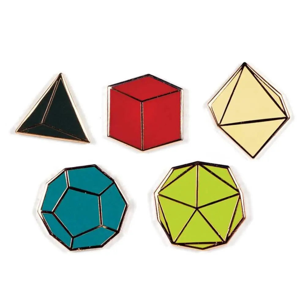 Platonic Solids Pin Set - Gifts