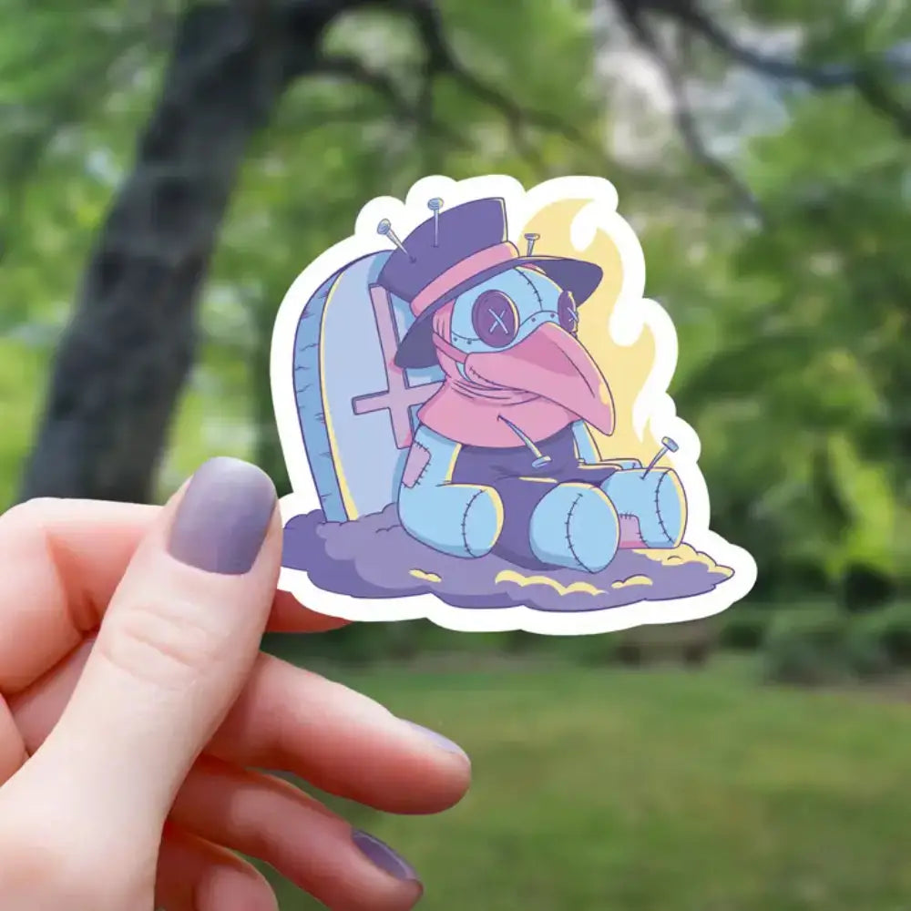 Plushie Plague Doctor Sticker - Gifts