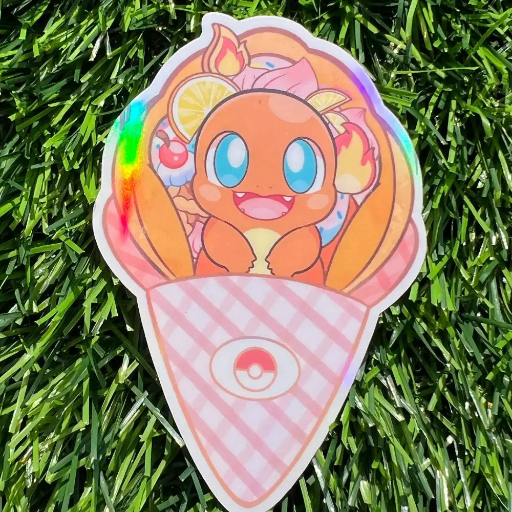 Poke Crepe Charmande Holographic Sticker - Gifts
