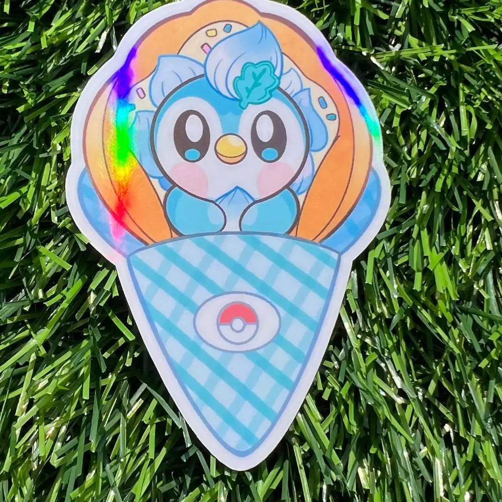 Poke Crepe Piplu Holographic Sticker - Gifts