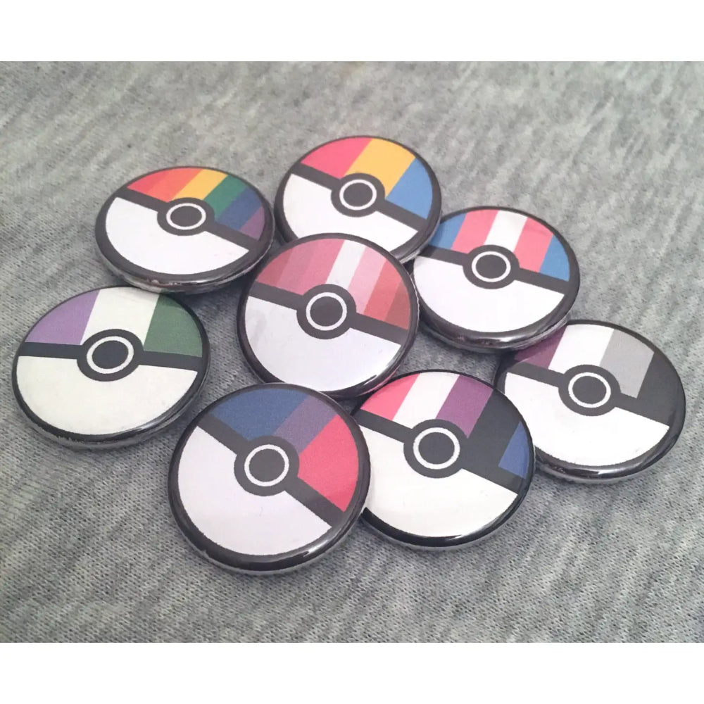 Pokemon Themed Pride Button - Gifts