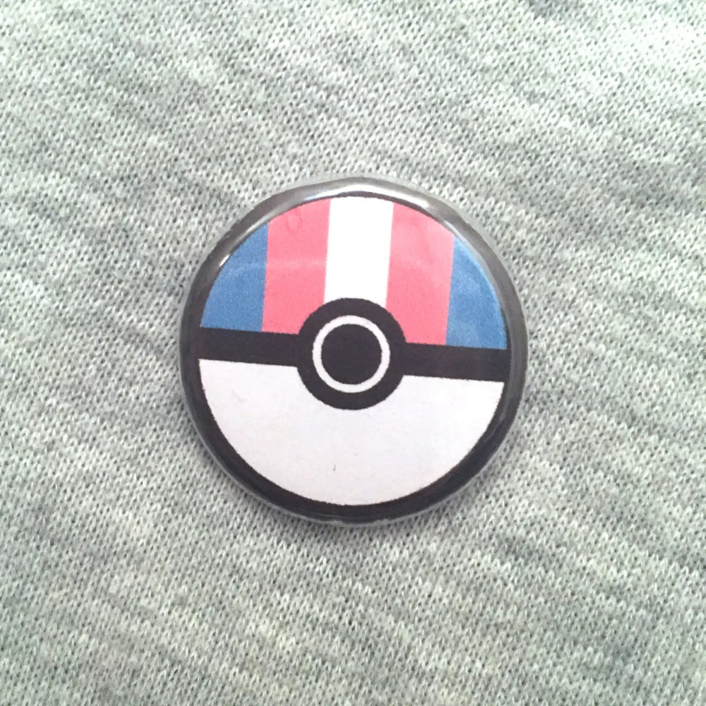 Pokemon Themed Pride Button - Transgender - Gifts