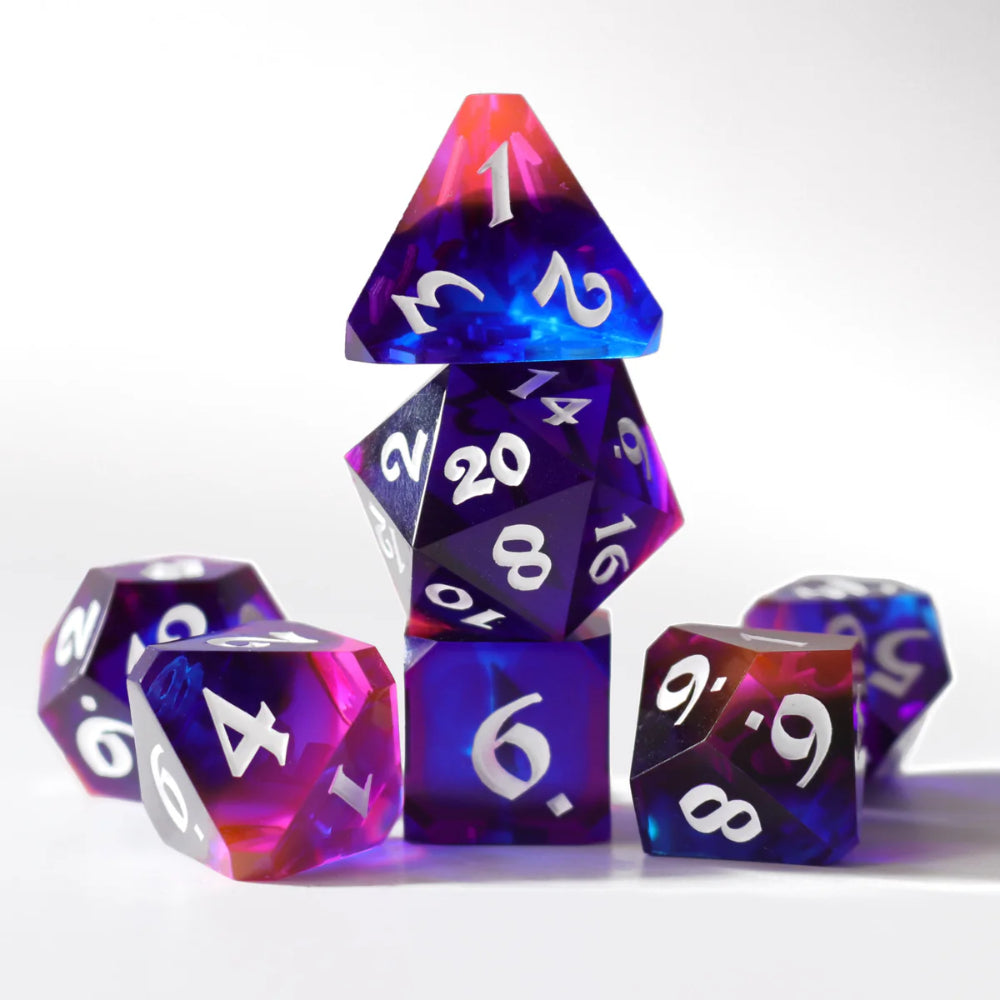 Polar Sunrise Polyhedral (D&D) Dice Set (7) - Dice & Dice Supplies