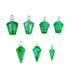 Potion Bottle Resin Polyhedral (D&D) Dice Set (7) - Green - Dice & Dice Supplies