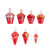 Potion Bottle Resin Polyhedral (D&D) Dice Set (7) - Red - Dice & Dice Supplies