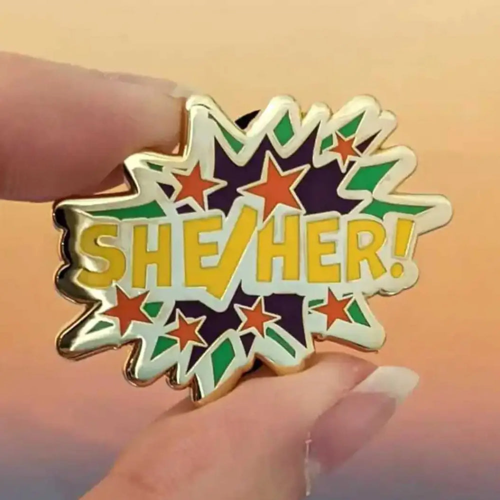 POW! Pronoun Pins - She/Her - Gifts