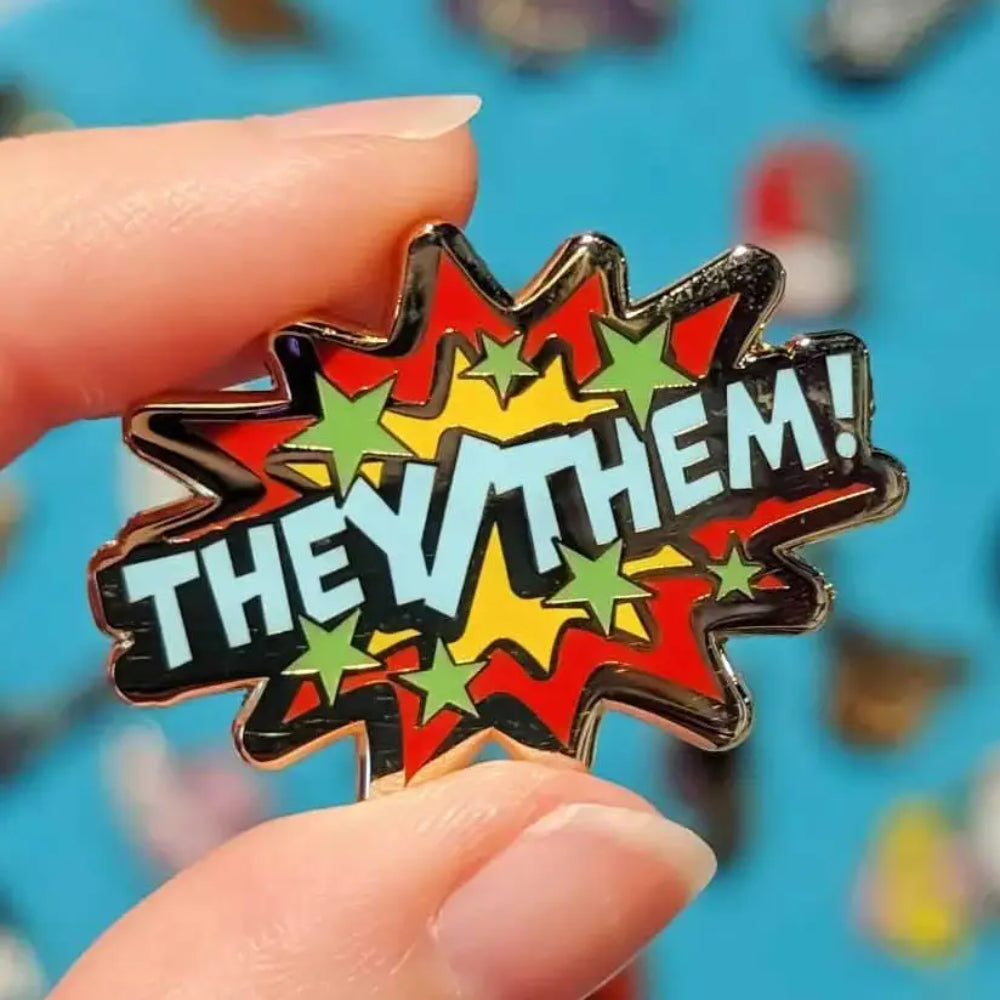 POW! Pronoun Pins - They/Them - Gifts