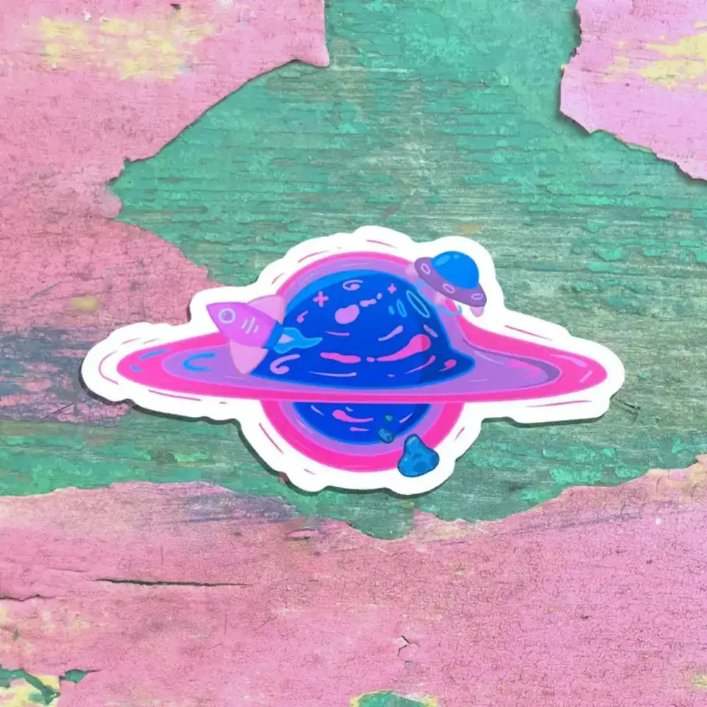 Pride Cosmos Stickers - Bisexual Black Hole - Gifts