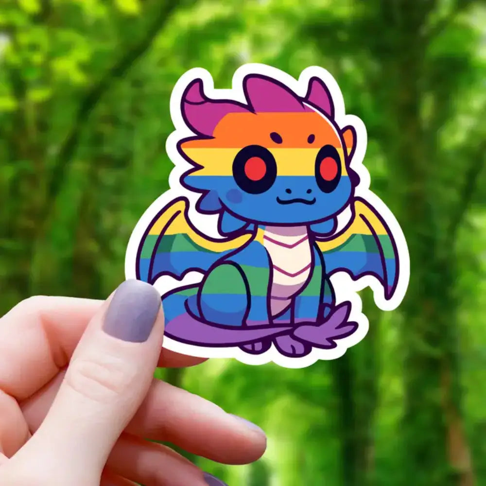 Pride Dragon Rainbow Sticker - Gifts