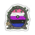 Pride Fairy Door Sticker - Genderfluid - Gifts