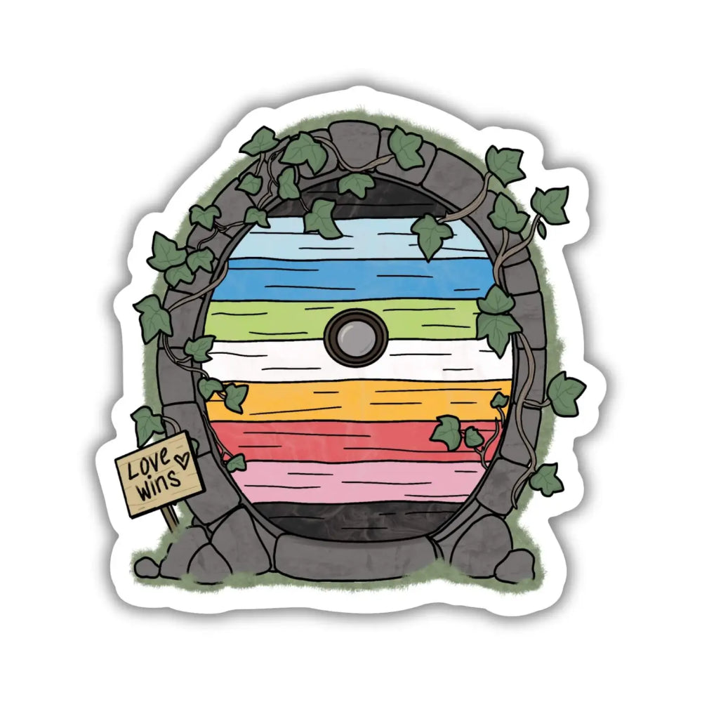 Pride Fairy Door Sticker - Queer - Gifts