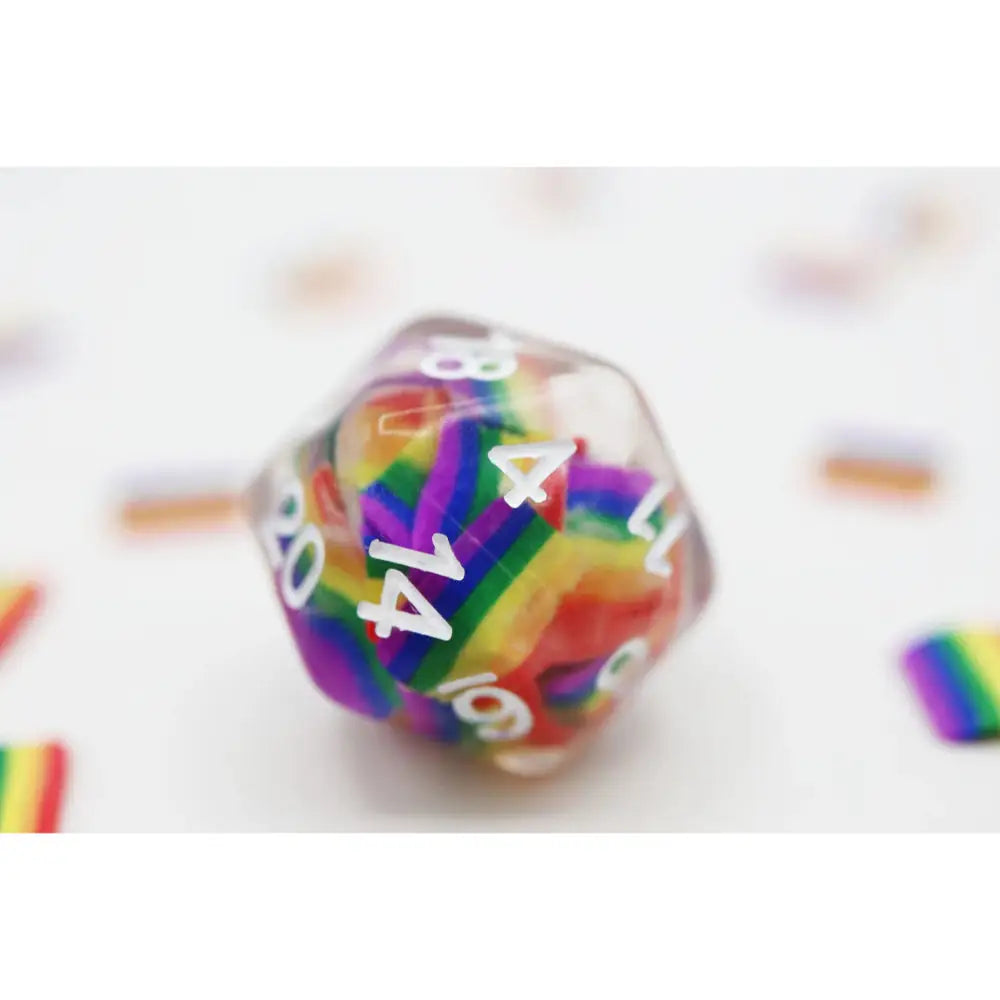 Pride Flag D20 - Rainbow - Dice & Dice Supplies