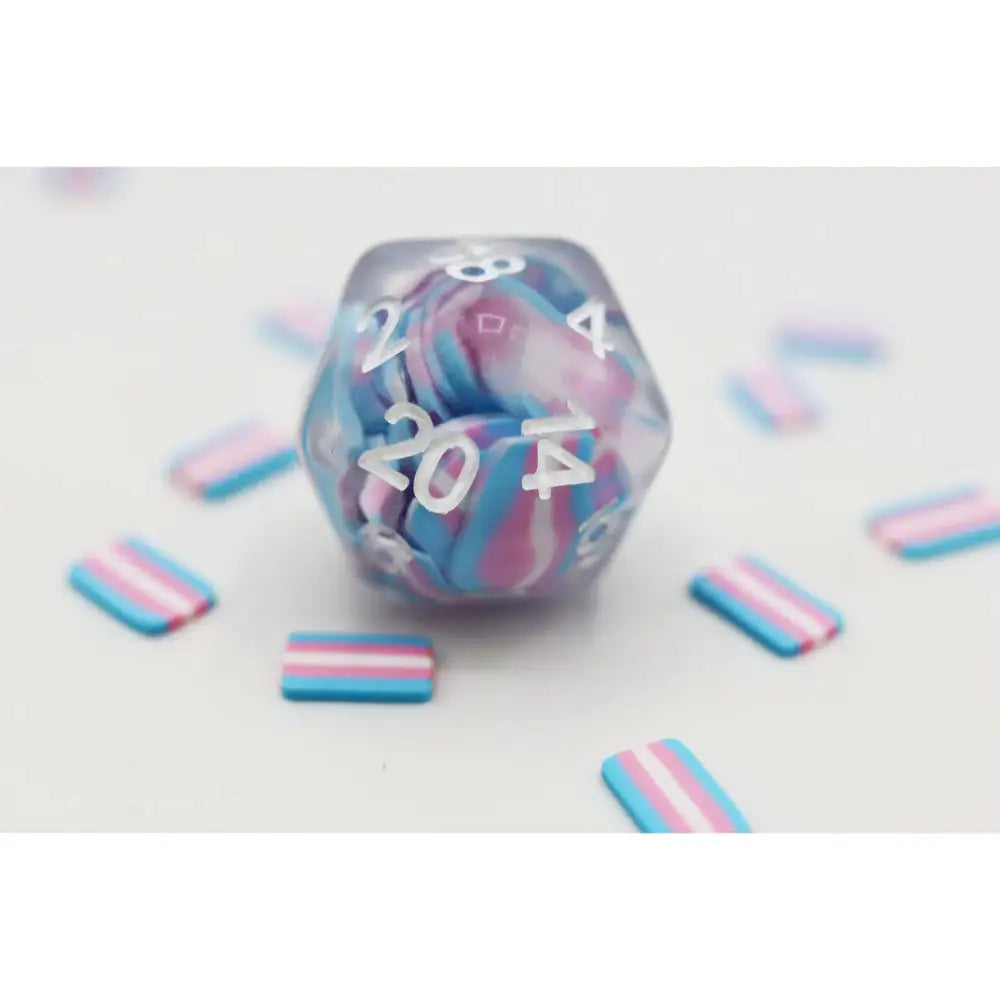 Pride Flag D20 - Transgender - Dice & Dice Supplies