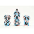 Pride Flag Sharp Edge Silicone Polyhedral (D&D) Dice Set (7) - Transgender - Dice & Dice Supplies