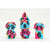 Pride Flag Sharp Edge Silicone Polyhedral (D&D) Dice Set (7) - Pansexual - Dice & Dice Supplies