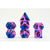 Pride Flag Sharp Edge Silicone Polyhedral (D&D) Dice Set (7) - Bisexual - Dice & Dice Supplies