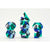 Pride Flag Sharp Edge Silicone Polyhedral (D&D) Dice Set (7) - Gay Men - Dice & Dice Supplies