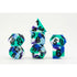 Pride Flag Sharp Edge Silicone Polyhedral (D&D) Dice Set (7) - Gay Men - Dice & Dice Supplies