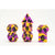 Pride Flag Sharp Edge Silicone Polyhedral (D&D) Dice Set (7) - Intersex - Dice & Dice Supplies