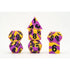 Pride Flag Sharp Edge Silicone Polyhedral (D&D) Dice Set (7) - Intersex - Dice & Dice Supplies