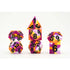 Pride Flag Sharp Edge Silicone Polyhedral (D&D) Dice Set (7) - Lesbian - Dice & Dice Supplies