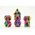 Pride Flag Sharp Edge Silicone Polyhedral (D&D) Dice Set (7) - Rainbow - Dice & Dice Supplies