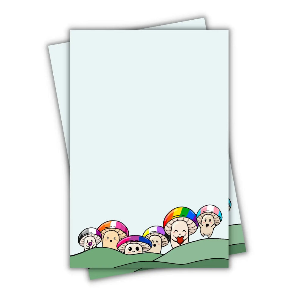 Pride Mushroom Notepad 4’’x6’’ - Gifts
