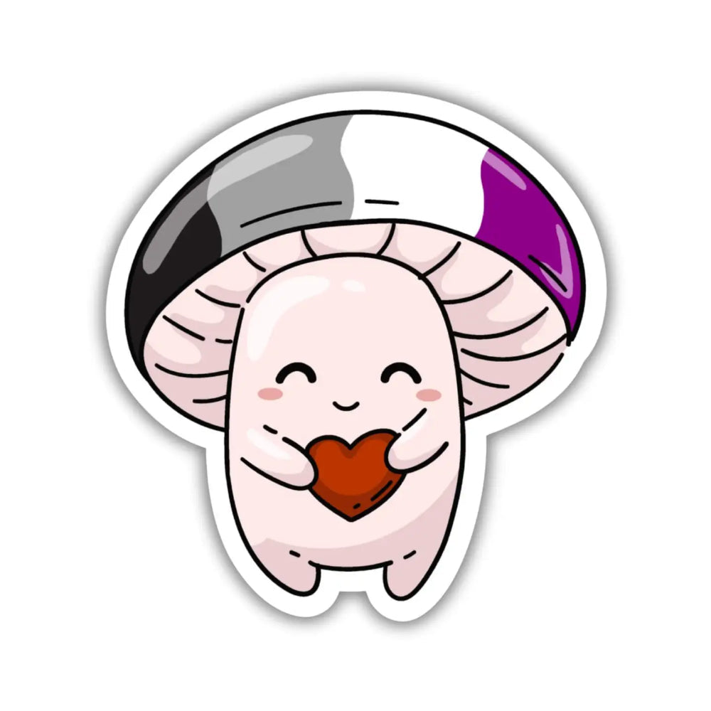 Pride Mushroom Sticker - Asexual - Gifts