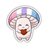 Pride Mushroom Sticker - Bigender - Gifts