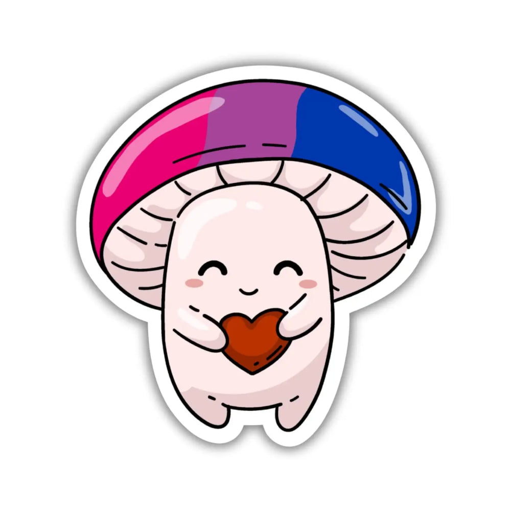 Pride Mushroom Sticker - Bisexual - Gifts