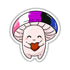 Pride Mushroom Sticker - Genderfluid - Gifts