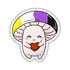 Pride Mushroom Sticker - Nonbinary - Gifts