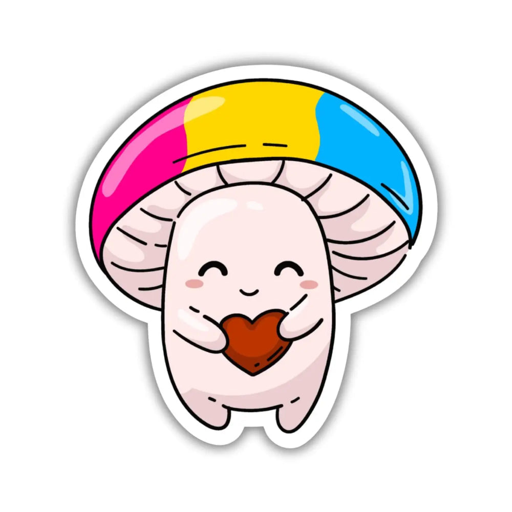Pride Mushroom Sticker - Pansexual - Gifts