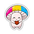 Pride Mushroom Sticker - Pansexual - Gifts