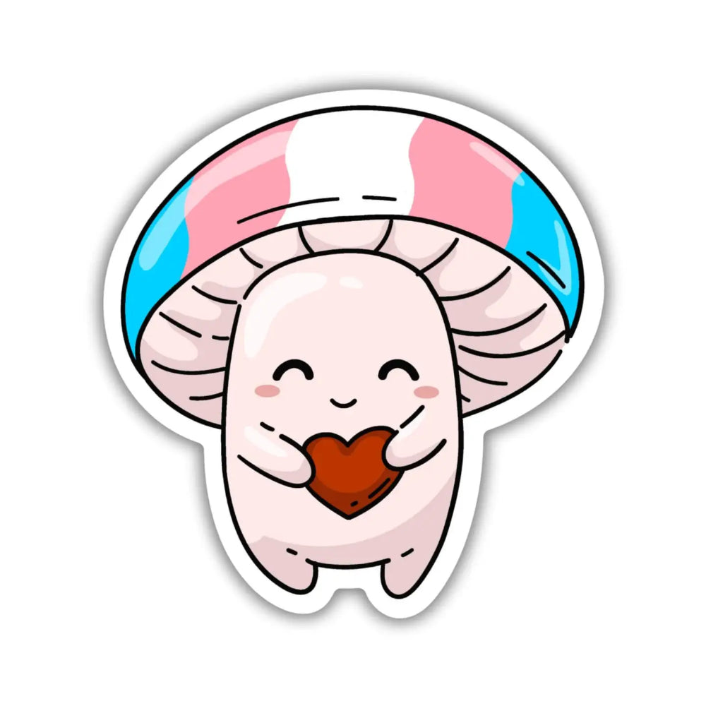 Pride Mushroom Sticker - Transgender - Gifts