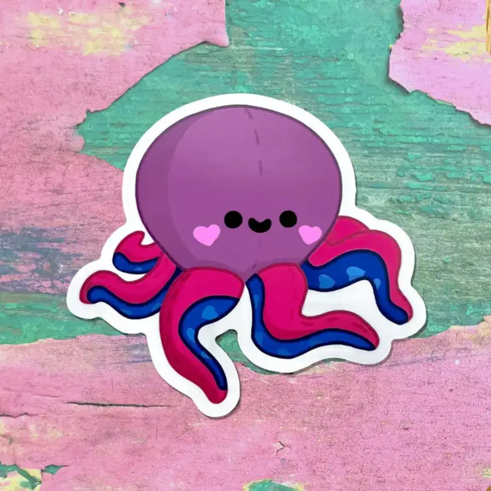 Pride Plushies Stickers - Bisexual Octopus - Gifts