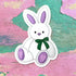 Pride Plushies Stickers - Genderqueer Rabbit - Gifts