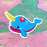 Pride Plushies Stickers - Pansexual Narwhal - Gifts