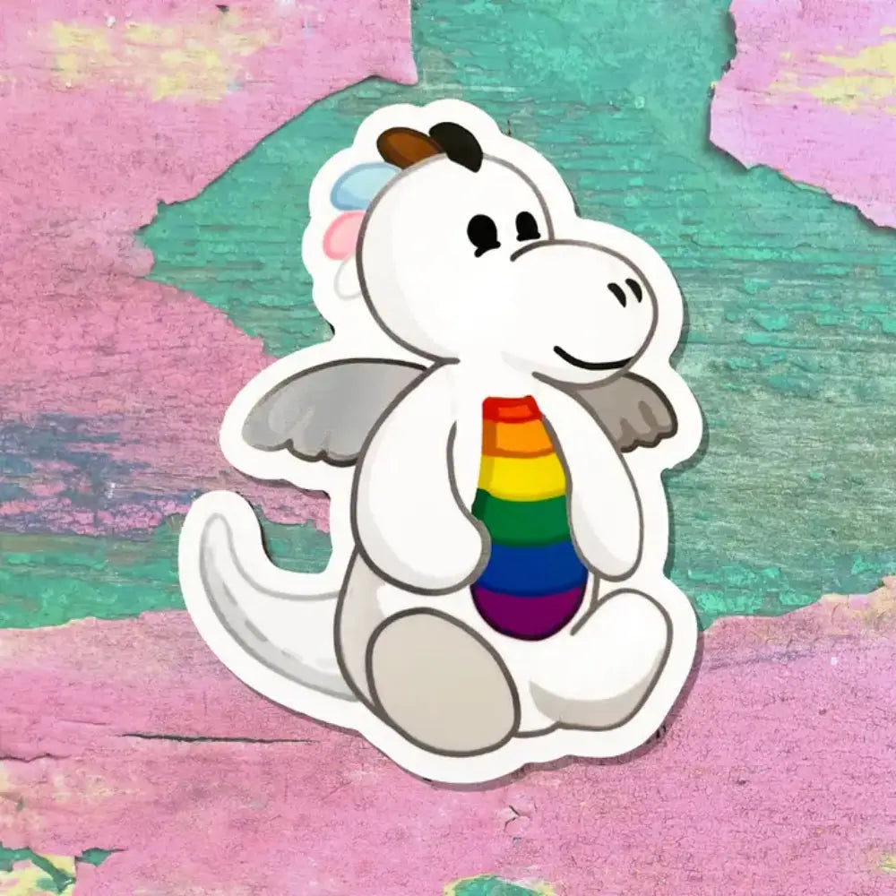 Pride Plushies Stickers - Rainbow/Gay Dinosaur - Gifts