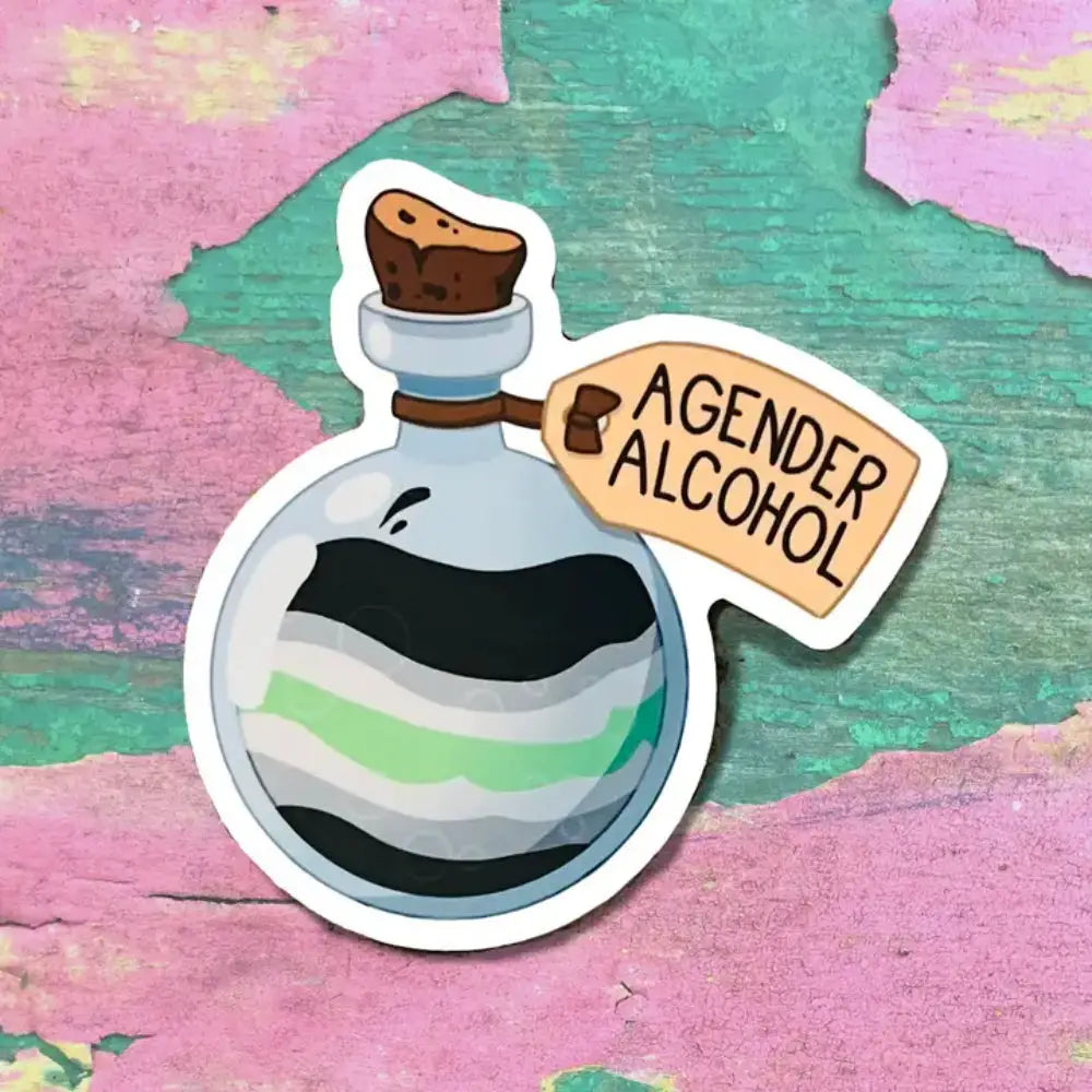 Pride Potion Stickers - Agender Alcohol - Gifts