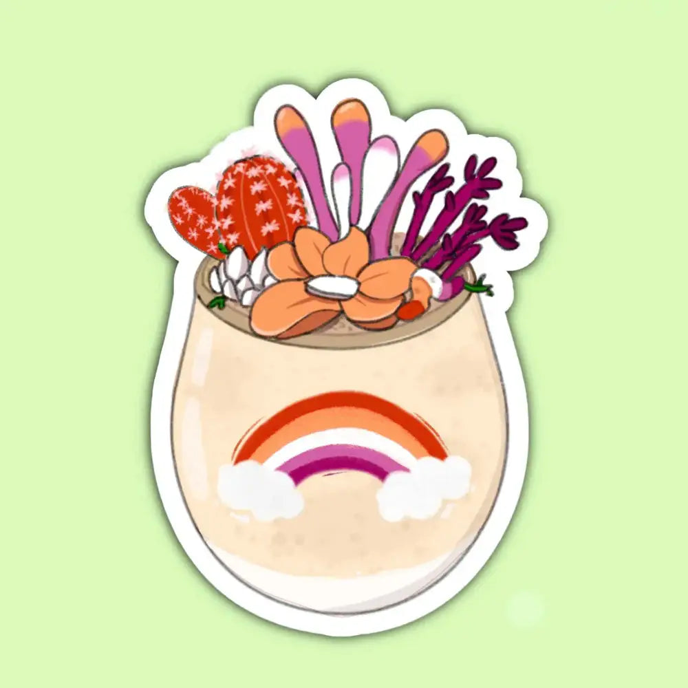 succulent lesbian Pride Succulent Stickers