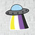 Pride UFO Sticker - Nonbinary - Gifts